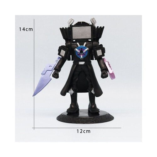 (Μαύρο) Χαρακτήρας τουαλέτας Skibidi Toy Doll Desktop Μοντέλα Διακόσμ