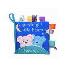 (Bär) Stoffbuch mit Tierbaby-Design fördert Interaktivität und frühe Bildung