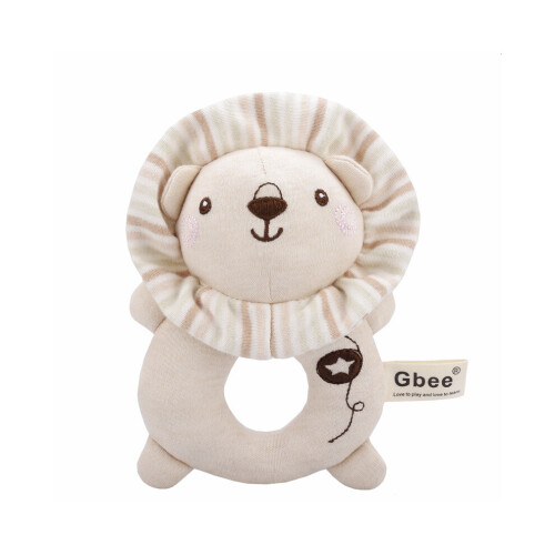 (Lion) Baby Puppythemed Hand Rattle Stick Education Visual And Cognitive Development