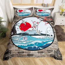 (Multi 34, Super King(No Comforter)) Horse Bedding Set Double Cherry Blossoms Floral Duvet Cover,Girly Sweetheart Flower Galaxy Pattern Comforter Cover Room Decor,Animal Plant Theme