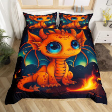 (Blue Orange, Double(No Comforter)) Homewish Watercolor Lavender Duvet Cover Double for Kids Teens Adults,Garden Flower Bedding Set,Elegant Chic Flower Quilt Cover,Wildlife Bed Set with