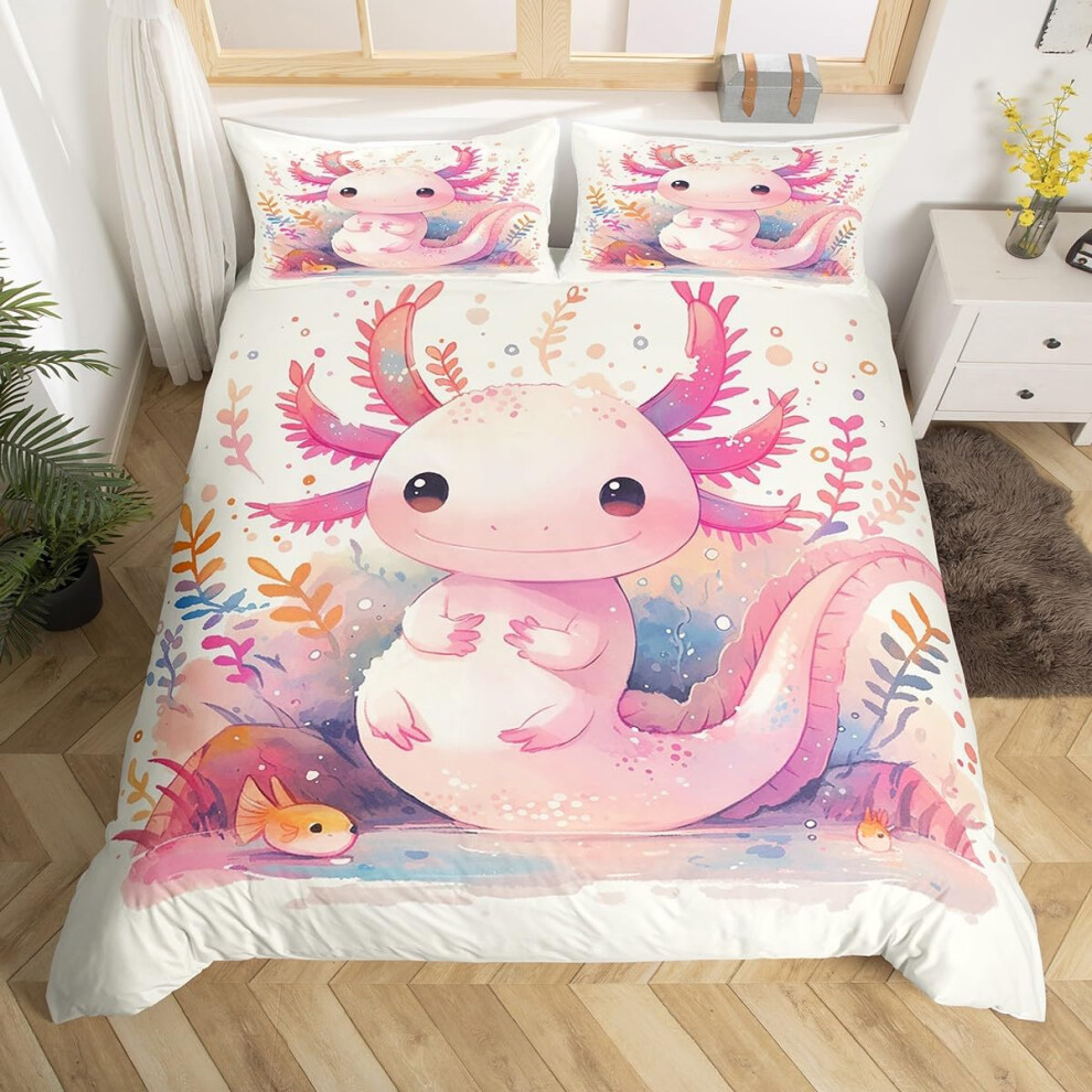 (Blue Pink Yellow, Double(No Comforter)) Homewish Bull Cattle Double Duvet Cover,Yellow Sunflower Flowers Bedding Sets for Boys Girls,Rustic Farmhouse