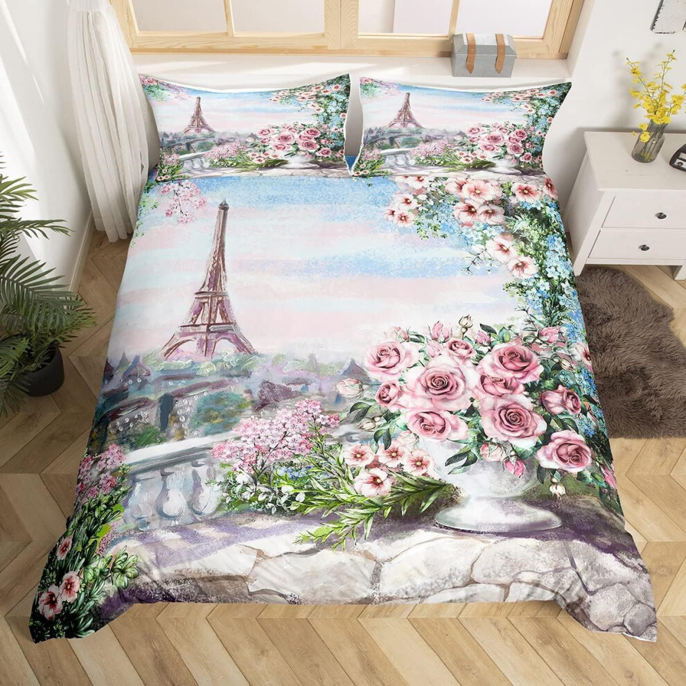 (Multi 30, Double(No Comforter)) Peacock Feather Comforter Cover Double Size Boho Peacock Bedding Set For Kids Girls Women Teal Animal Bird Feather Du