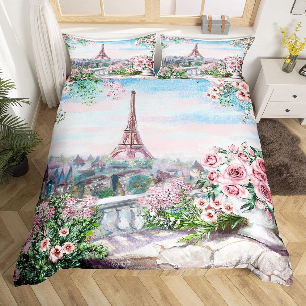 (Multi 19, Double(No Comforter)) Peacock Feather Comforter Cover Double Size Boho Peacock Bedding Set For Kids Girls Women Teal Animal Bird Feather Du