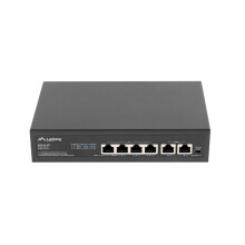 Switch - Lanberg RSFE-4P-2FE-60 - 4 poorten RJ45 - PoE - Metaal
