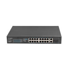 Lanberg Switch rack 19 POE+ 16x 100MB /2X COMBO GIGABIT ETHERNET 150W - RSFE-16P-2C-150