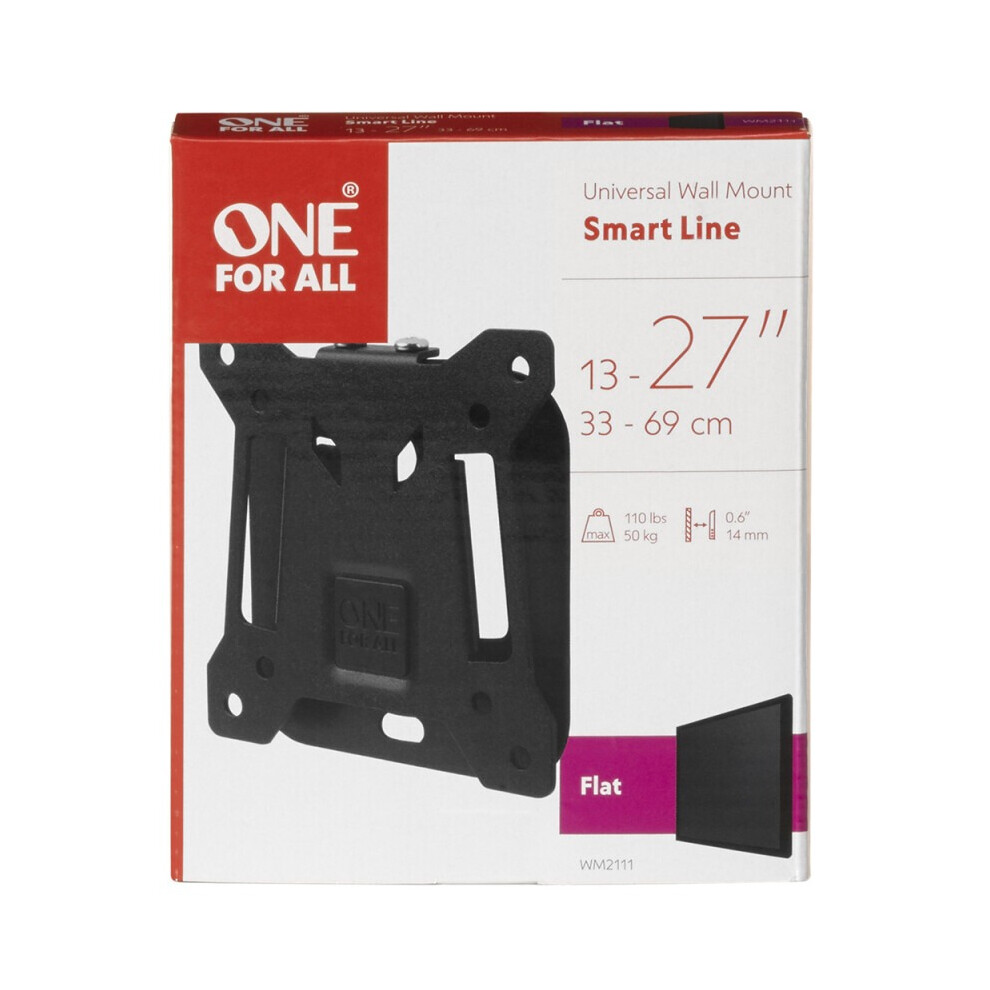 ONE FOR ALL TV BRACK MOUNT FIXED WALL FOR 13-27 INCH TELEVISIONS-image-OPC-PGQCYW2-NEW