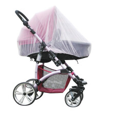 (WHITE)Baby Stroller Pushchair Mosquito Insect Shield Net Safe Infants Protection Mesh Stroller Accessories Mosquito Net 150cm