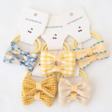 (10st-B6)Babyhårband Flickor Slipsar Rosett Elastiskt gummiband Scrunchies Elastique Cheveux Fille Haar