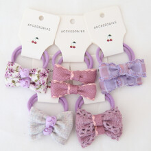 (10st-B8)Babyhårband Flickor Slipsar Rosett Elastiskt gummiband Scrunchies Elastique Cheveux Fille Haar