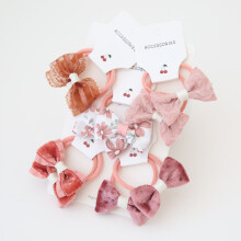 (10Pcs-B12)Baby Hair Band Girls Ties Bows Elastic Rubber Band Scrunchies Elastique Cheveux Fille Haar Kids Hair Accessories For Children