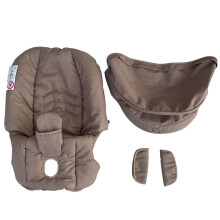 (Marrone)COLU KID Accessori per passeggino Kit cambio cuscino sedile Parapioggia Parasole Rete anti-insetti