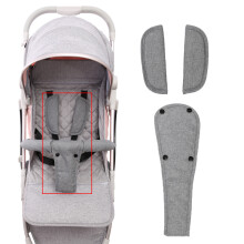 (Grå 3st) Barnvagn Anti-halkskydd Buggy-sele för spädbarn Främre bältesskydd Tillbehör Bomull