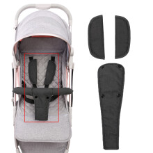 (Svart 3st) Barnvagn Anti-halkskydd Buggy-sele för spädbarn främre bältesskydd Tillbehör