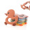 (Γκρι) Baby Teether Food Grade Silicone Teethers Animals Duck DIY Nursing Teething Pacifier Clip 2