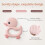 (Γκρι) Baby Teether Food Grade Silicone Teethers Animals Duck DIY Nursing Teething Pacifier Clip 3