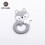 (Γκρι) Baby Teether Food Grade Silicone Teethers Animals Duck DIY Nursing Teething Pacifier Clip 1
