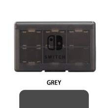 (SZARY) Etui do przechowywania kart z grami do konsoli Nintendo Switch i Lite, 24 gniazda na kartridże,
