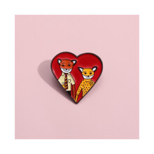 Broche de coeur d'animal de bande dessinée à la mode broche de conception de renard accrocheur pour