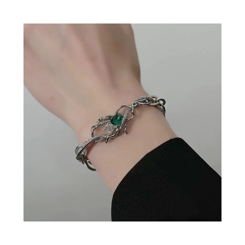Bracelet à chaîne à main unisexe à la mode Spider avec un design minimaliste cool, idéal pour offrir