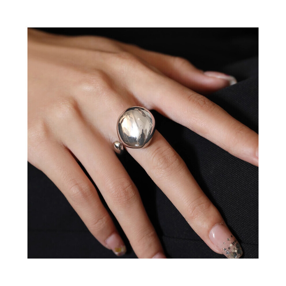 Bague géométrique en cuivre pour femmes, avec un Design Unique et une taille réglable pour la mode 2024