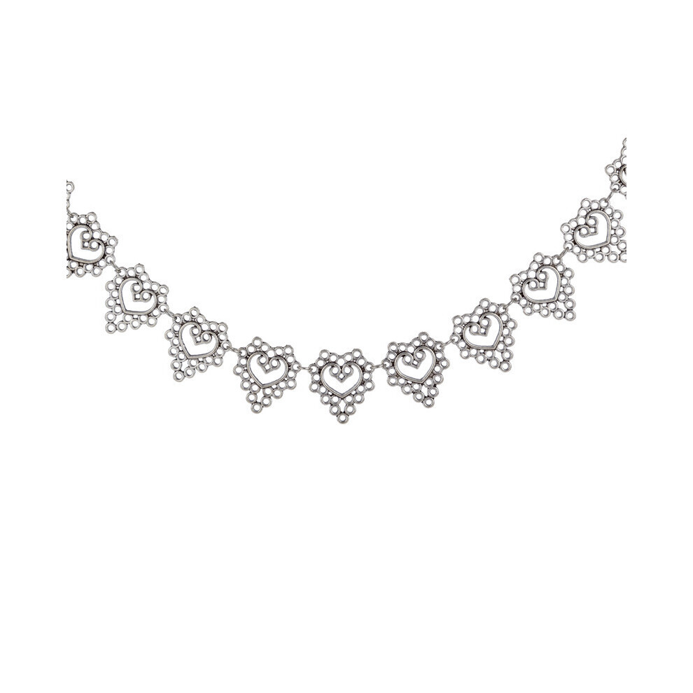 Collier élégant en forme de cœur, superbe design en alliage, parfait pour les mariages et les célébrations