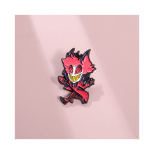 Broche amusante en forme de personnage de dessin animé avec finition en émail coloré, parfaite pour
