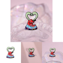 Broche en alliage multifonctionnelle avec un design de dessin animé adorable, idéale pour les déclarations