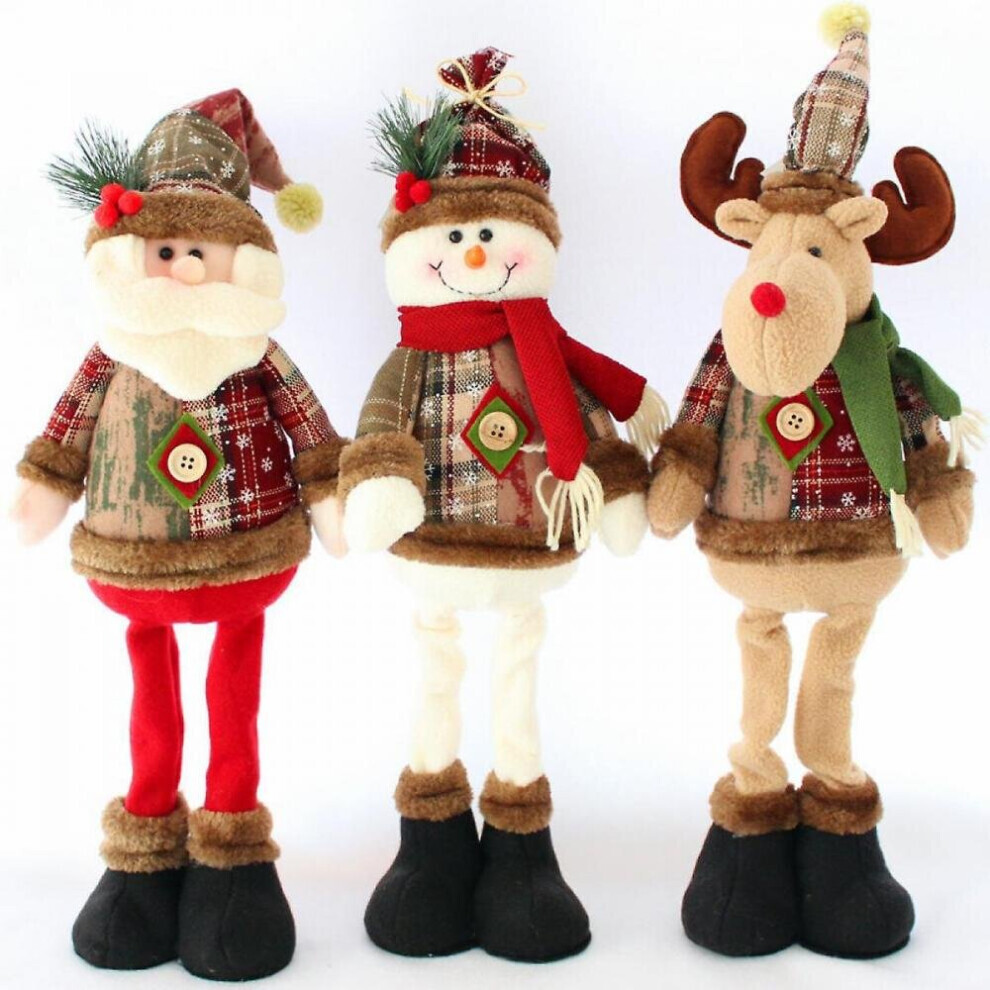 3 pièces père noël bonhomme de neige renne ornement de noël Table cheminée décor décoration de la maison