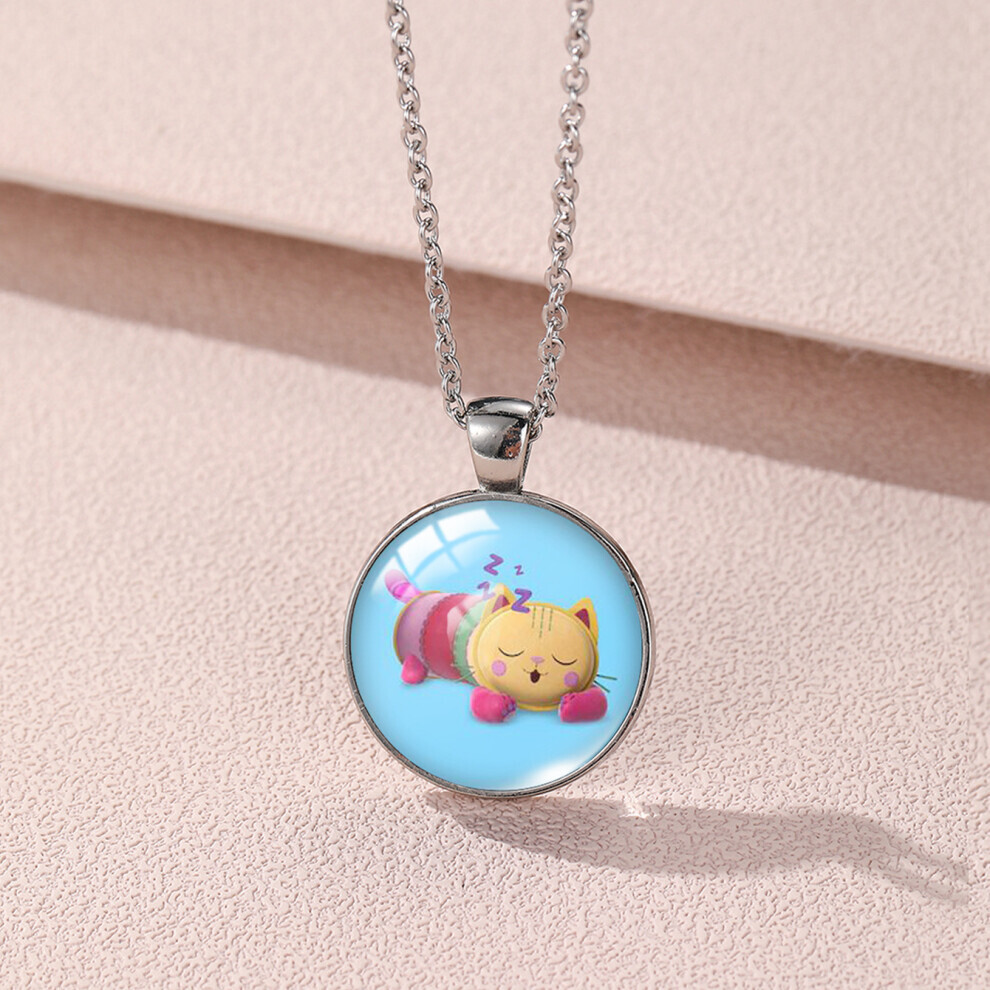 (YXL6317) Gabbys – collier de dessin animé tendance pour maison de poupée, avec superbe pendentif géométrique