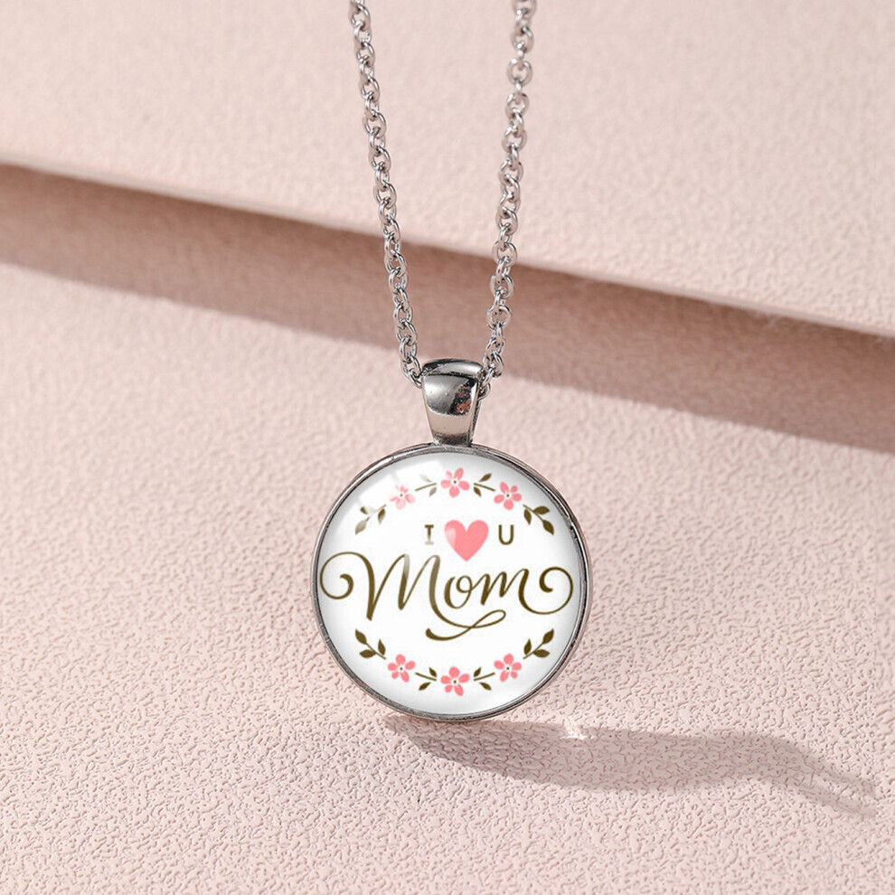 (YXL424) et adorable collier pendentif en forme de cœur en verre en alliage pour cadeau de fête des