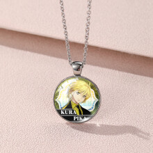 (YXL17) collier géométrique Design avec pendentif en verre Kuroro coloré pour les amateurs d'anime et