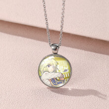 (YXL12) collier géométrique Design avec pendentif en verre Kuroro coloré pour les amateurs d'anime et