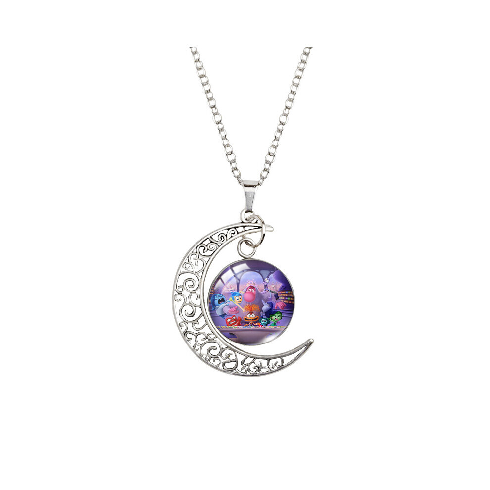 (YLXL126) Collier pendentif lune contemporain géométrique, idéal pour les créateurs de tendances et