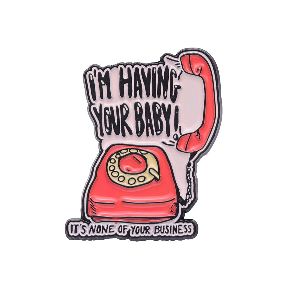 (XZ8951) broche de lettre de dessin animé élégante en forme de téléphone Vintage coloré parfaite pour