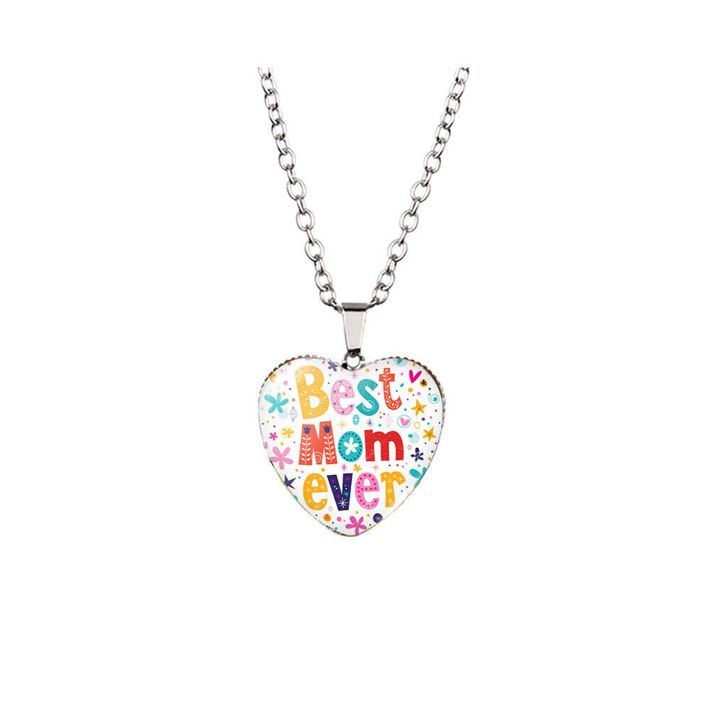 Collier avec pendentif en forme de cœur, magnifique, pour maman, cadeau élégant, parfait pour la fête