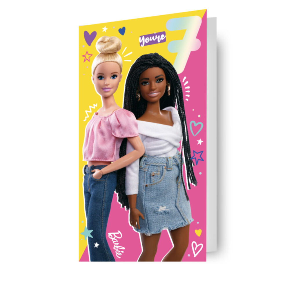 Barbie Age 7 Birthday Card