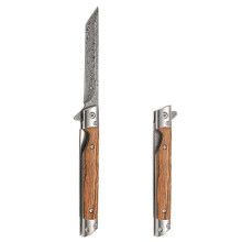 (Square 01) Fällkniv Multipurpose Camping Snabböppningskniv Rostfritt stål Bär hög hårdhet