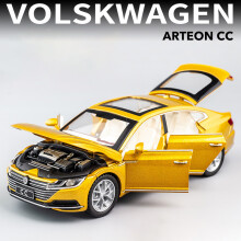 (Jaune) 1:32 VW CC Alliage Échelle Modèle De Voiture Miniature En Métal Moulé Sous Pression Haute Simulation