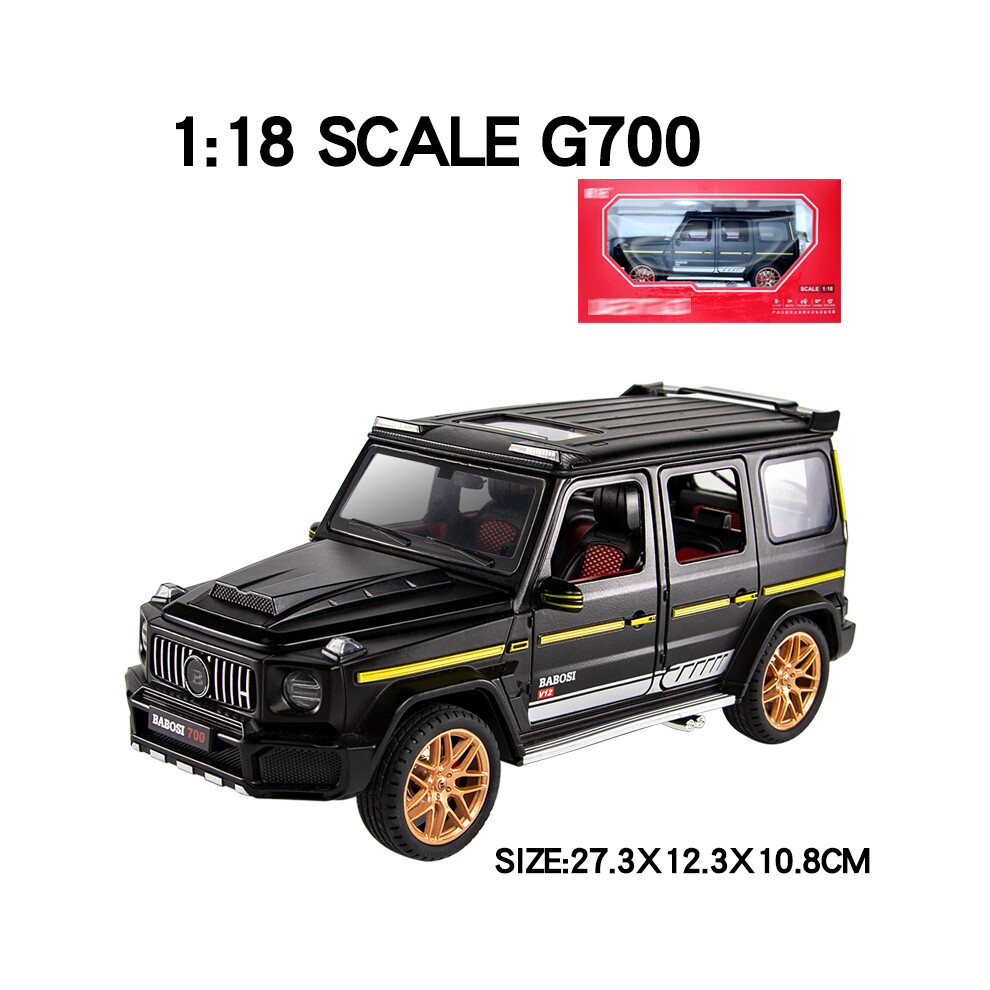 (Boîte noire) Grand SUV tout-terrain Benz G700 1:18 en alliage métallique modèle de voiture moulé sous