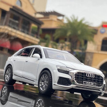 (Blanc) 1:32 AUDI Q8 SUV Modèle de voiture en alliage Véhicules en métal moulé sous pression Collection