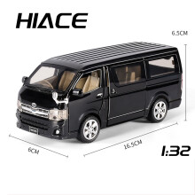 (Musta) 1/32 Scale Hiace MPV sinkkiseos automalli lelut painevalettu pakettiauto Simuloidut yritysajoneuvot kevyet