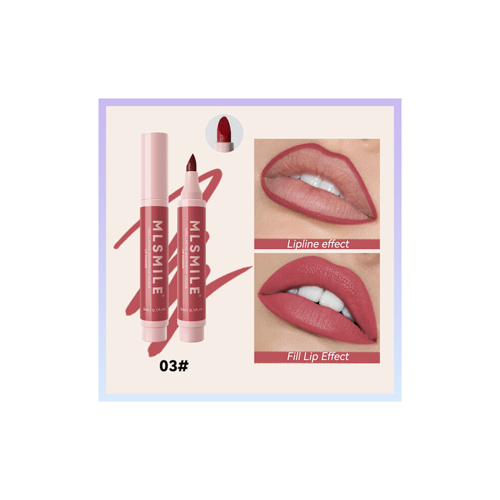 Zhizhen Non-Stick Cup Lip Dye Liquid Pen Matte Easy Colour Marker Lipstick Lip Glaze Lip Liner Pen 03#