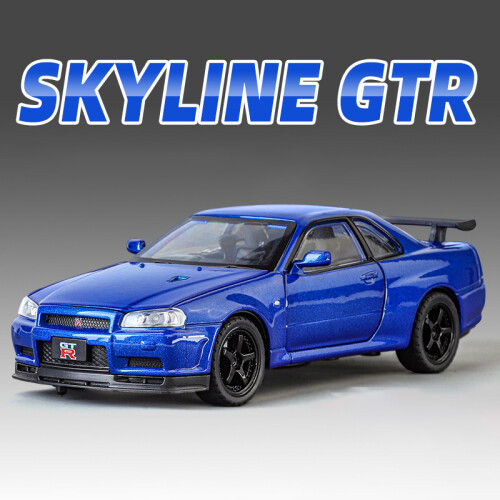 Gt R R34 Azul (R34 Azul) 1:32 Nissan GTR R34 GT-R R35 Modelo de coche de aleación ...