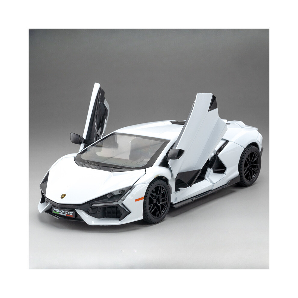 (Blanc) 1:24 REVUELTO Alliage Modèle de Voiture Moulé Sous Pression Jouets Voitures de Sport 4 Portes