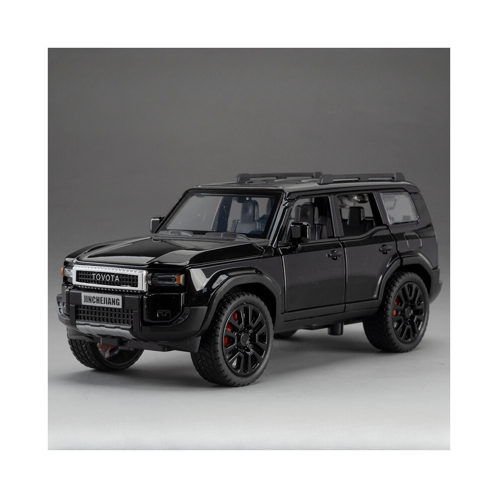 (Noir) 1:32 Prado SUV Modèle de voiture Jouets Alliage Moulé sous pression Pull Back 6 Portes Ouvertes