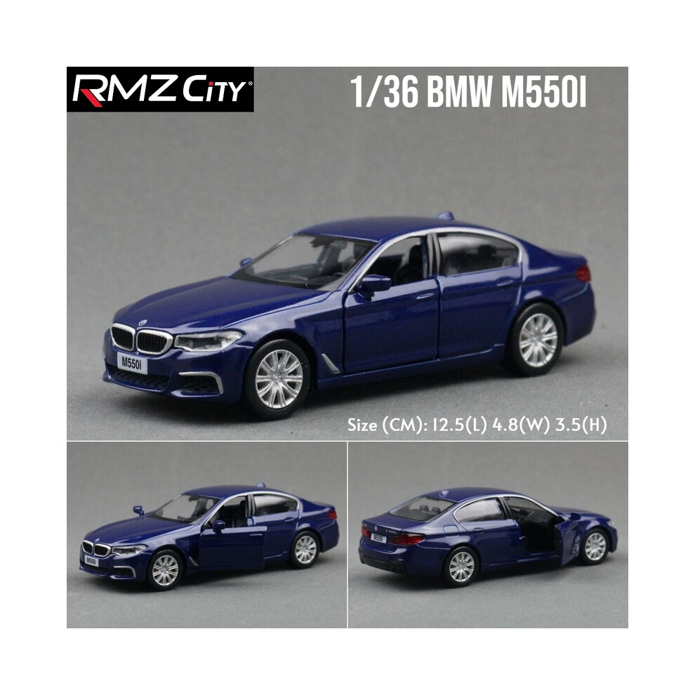 (BMW M550i Bleu) 1/36 BMW M2 M3 M4 M5 Jouet Modèle De Voiture Pour Enfants RMZ CiTY Moulé Sous Pression