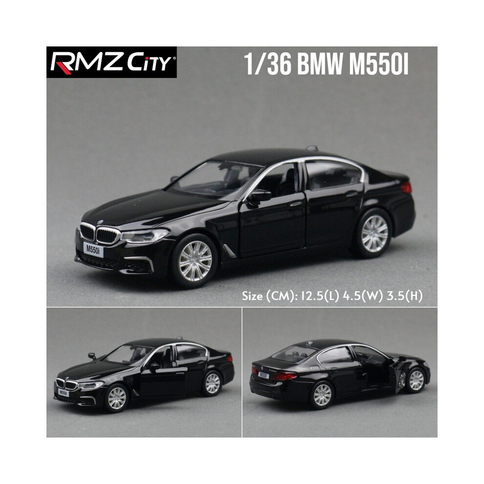 (BMW M550i Noir) 1/36 BMW M2 M3 M4 M5 Jouet Modèle De Voiture Pour Enfants RMZ CiTY Moulé Sous Pression