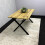 Wooden Dining Table With Metal Legs for Dining, Work, or Study 10