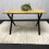 Wooden Dining Table With Metal Legs for Dining, Work, or Study 3